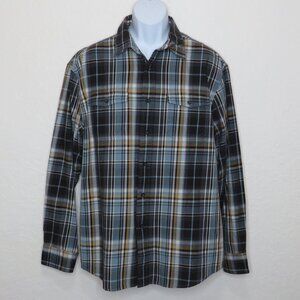 G.H.Bass Co.* Men's Long Sleeve Button Down Curved Hem Chest Pocket Shirt~ Large